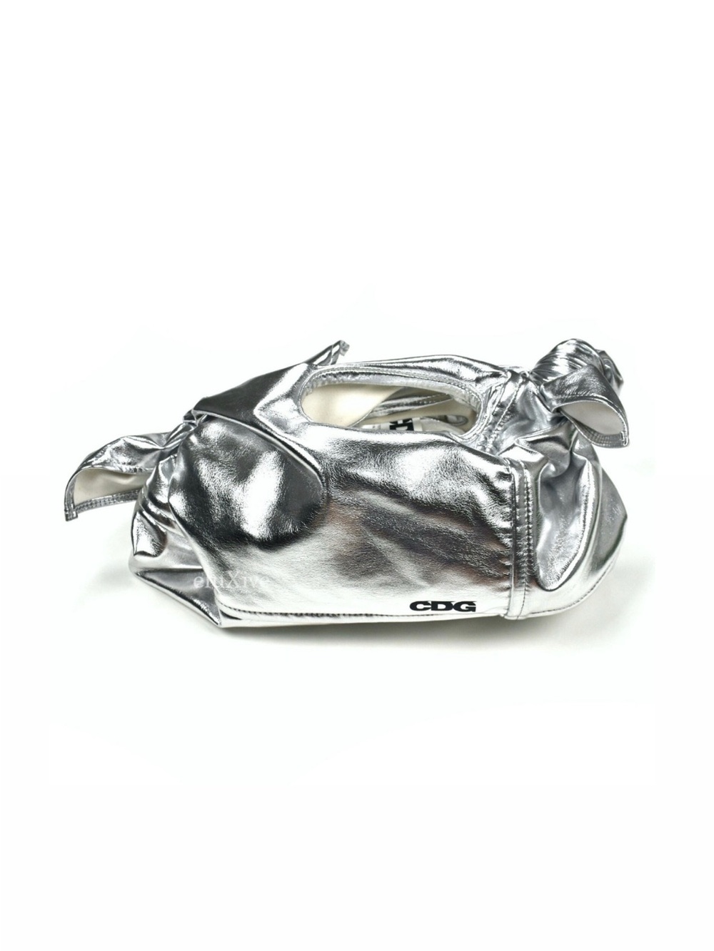 Comme des Garcons Metallic Silver Candy Wrapper Bag NWT